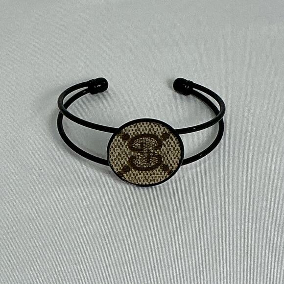 Gucci Monogram Canvas GG Black cuff Bracelet - Picture 3 of 5